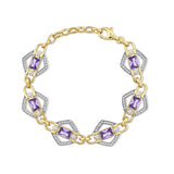 Elodie Purple Crystal Bracelet