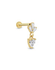14 Ayar Altın Heart Charm Piercing