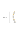 14K Gold Quadruple Baguette Piercing
