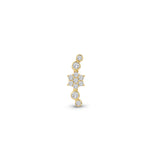 14 ayar altın violet zirkon taşlı kadın piercing