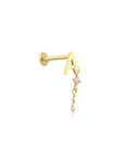 14K Gold Harf Tragus Piercing