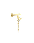 14K Gold Harf Tragus Piercing
