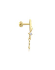 14K Gold Harf Tragus Piercing