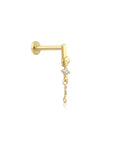 14K Gold Harf Tragus Piercing