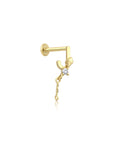 14K Gold Harf Tragus Piercing