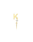 14K Gold Harf Tragus Piercing