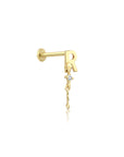 14K Gold Harf Tragus Piercing
