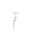 14K Gold Harf Tragus Piercing