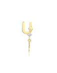14K Gold Harf Tragus Piercing