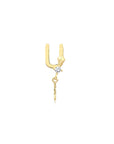 14K Gold Harf Tragus Piercing
