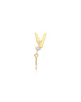 14K Gold Harf Tragus Piercing