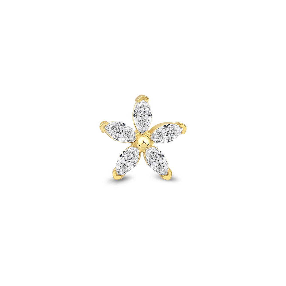14 Ayar Altın Jasmine Bloom Piercing