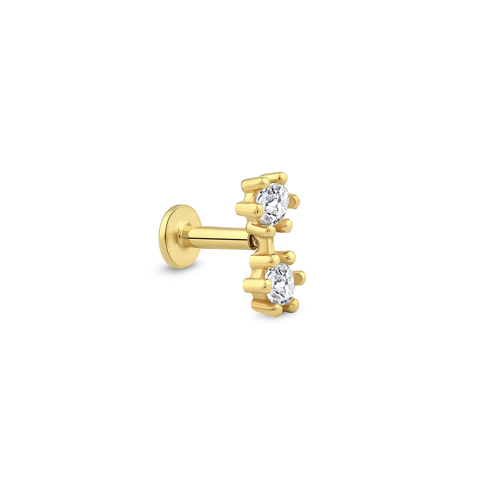 14K Gold Soulmate Piercing