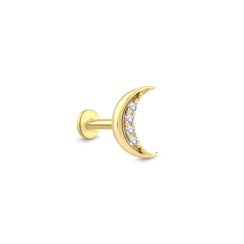 14 Ayar Altın Moonlit Piercing