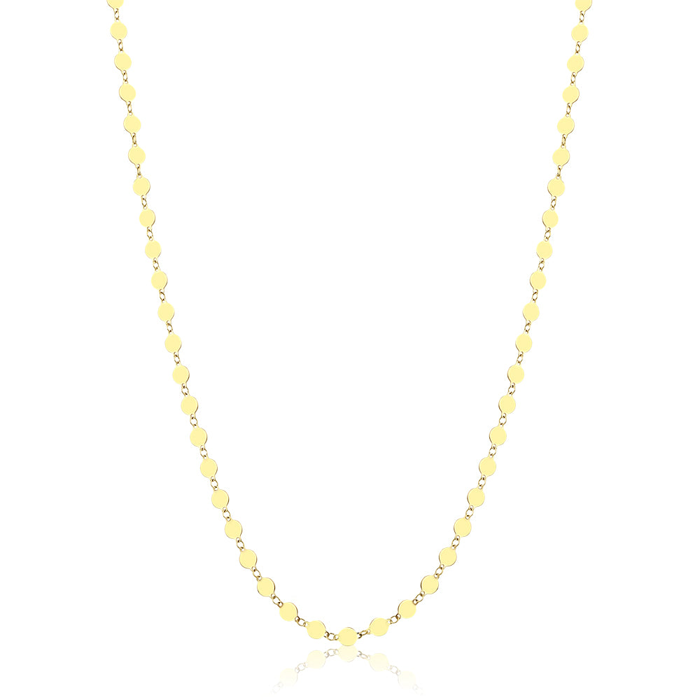14K Gold Maxi Lumina Disc Necklace