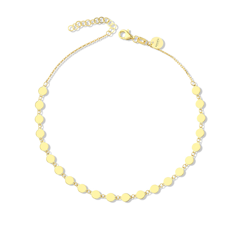 14K Gold Lumina Disc Anklet