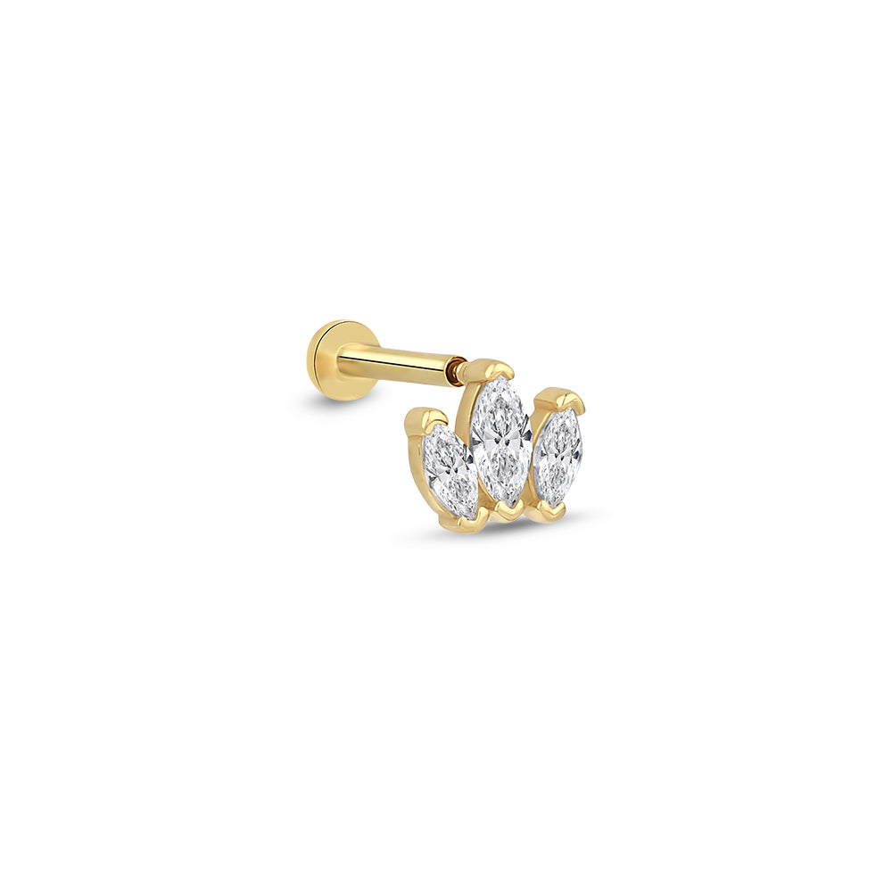 14 Ayar Altın Floris Piercing