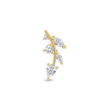 14 Ayar Altın Vine Leaf Piercing