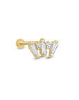 14 Ayar Altın Art Deco Piercing