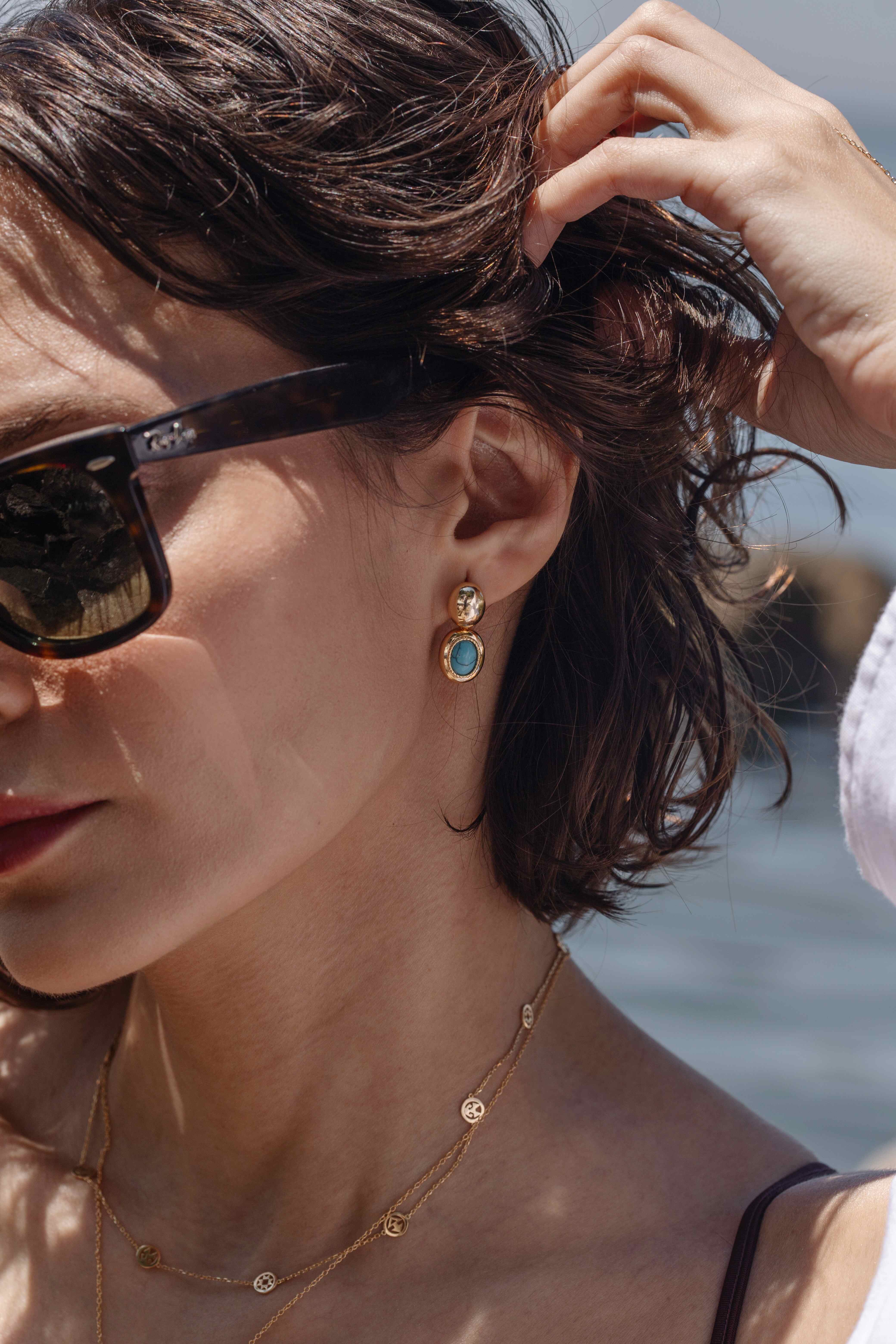 Mira Blue Earring