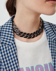 Matte Enamel Chain Necklace