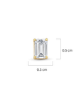 14K Gold Baguette Piercing