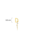14K Gold Letter Tragus Piercing