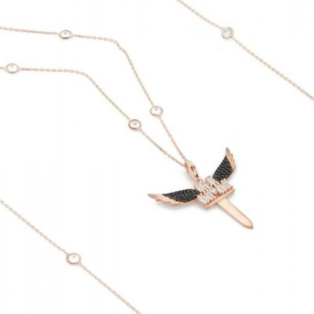 Double Wing Sword Necklace