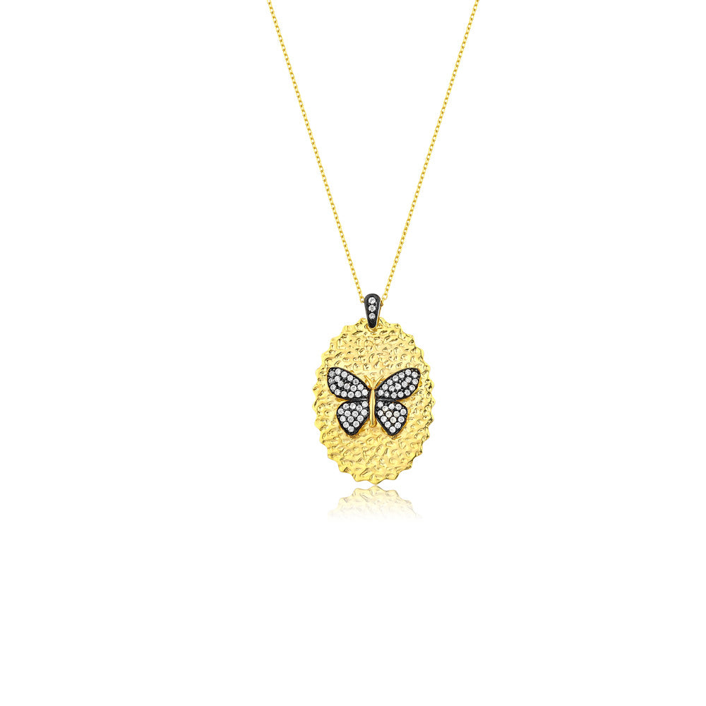 Leyla Butterfly Necklace Gold