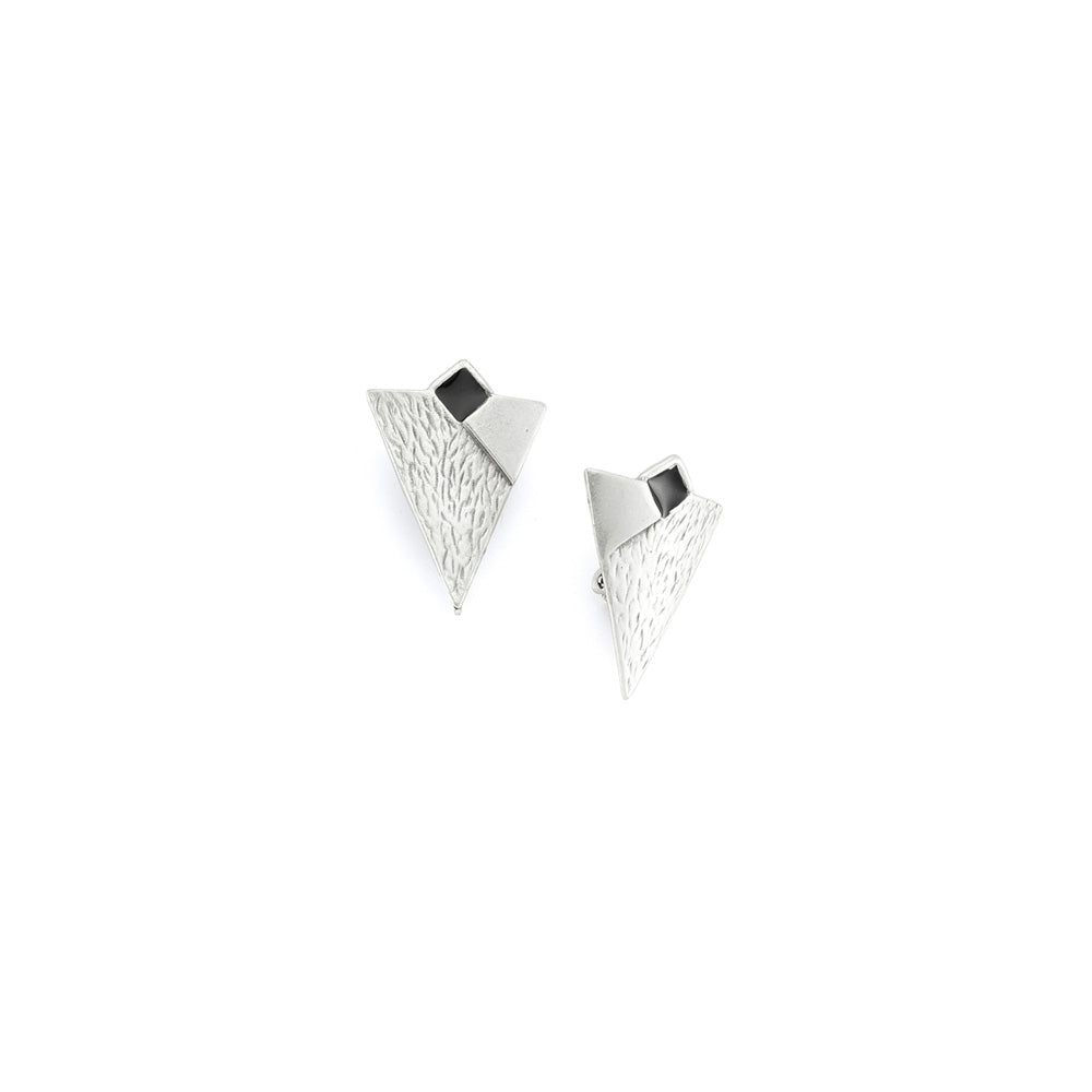 Enamel Triangle Earrings