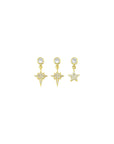 Triple Star Earrings