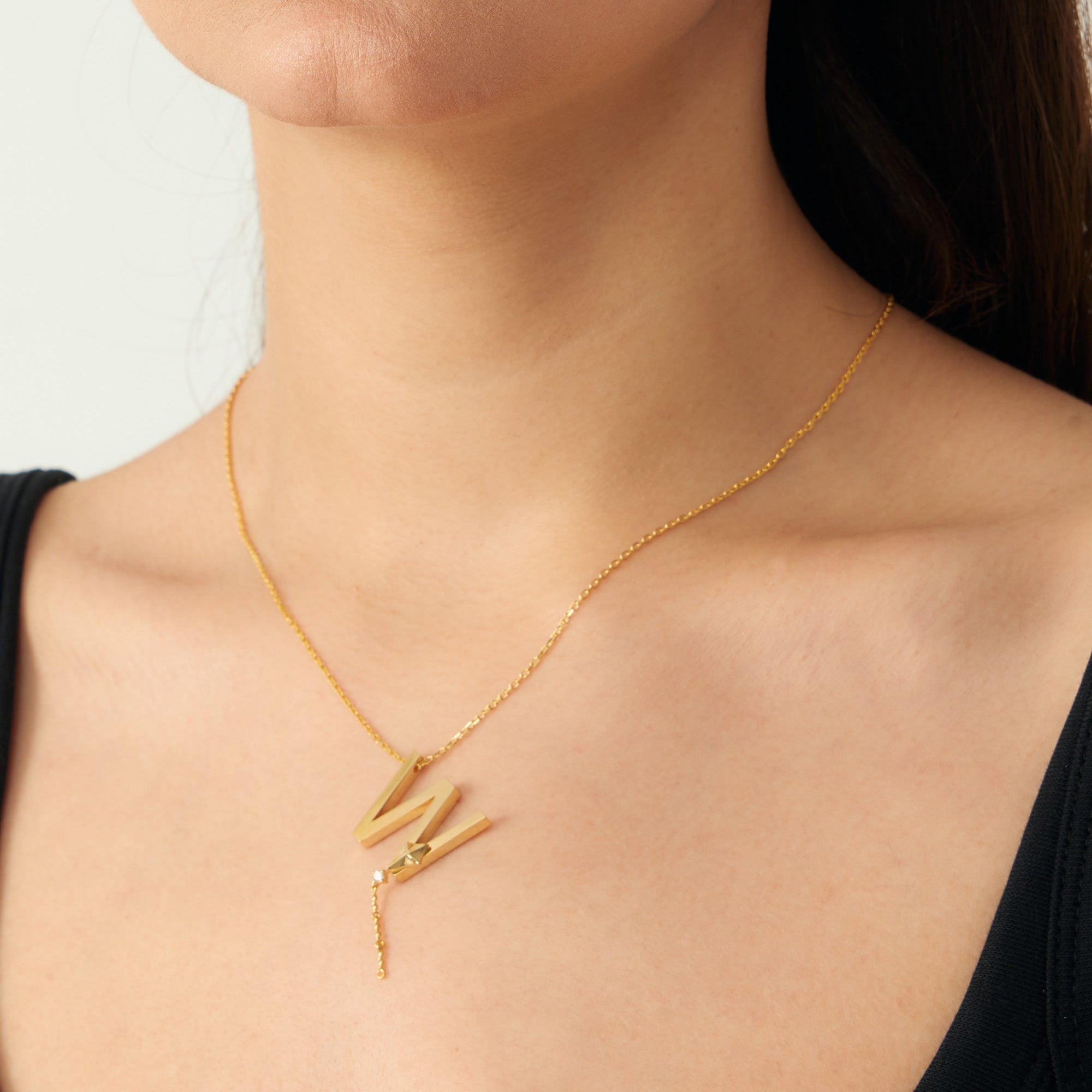 14K Deniz Kolye (Kişiye Özel Harf)