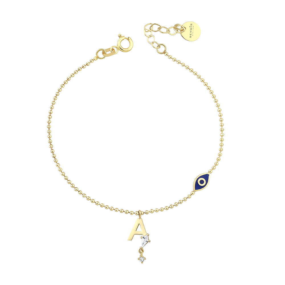 Deniz Harf Gümüş Bileklik