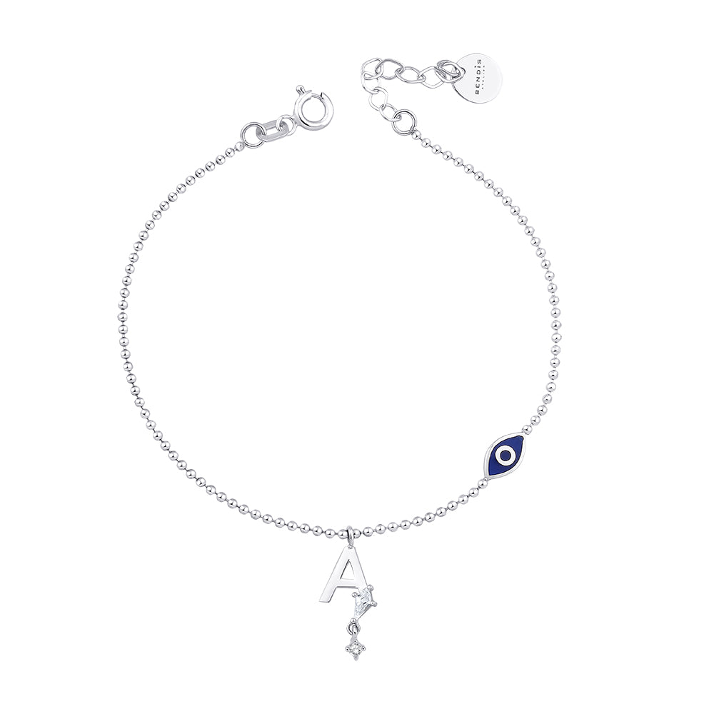 Deniz Harf Gümüş Bileklik