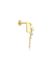 14K Gold Harf Tragus Piercing