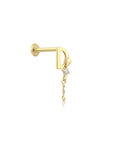 14K Gold Harf Tragus Piercing