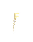 14K Gold Harf Tragus Piercing