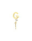 14K Gold Harf Tragus Piercing