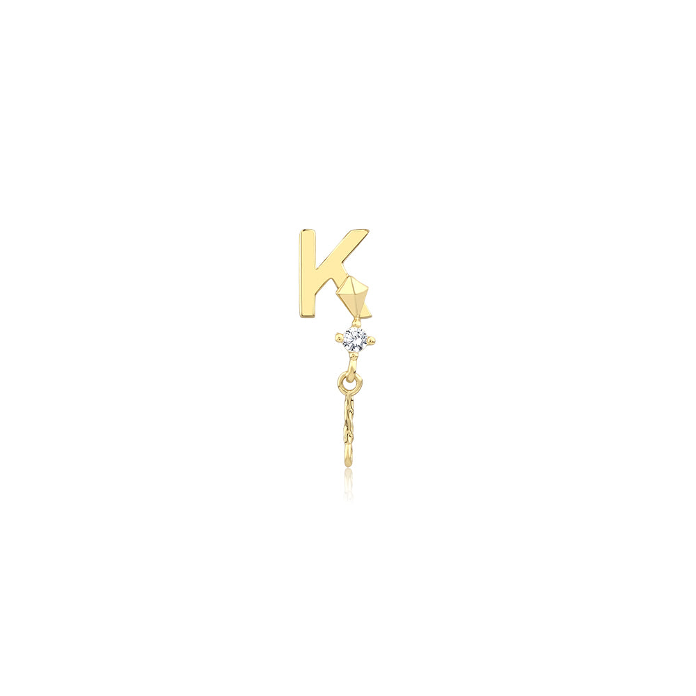 14K Gold Harf Tragus Piercing