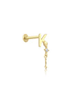 14K Gold Harf Tragus Piercing