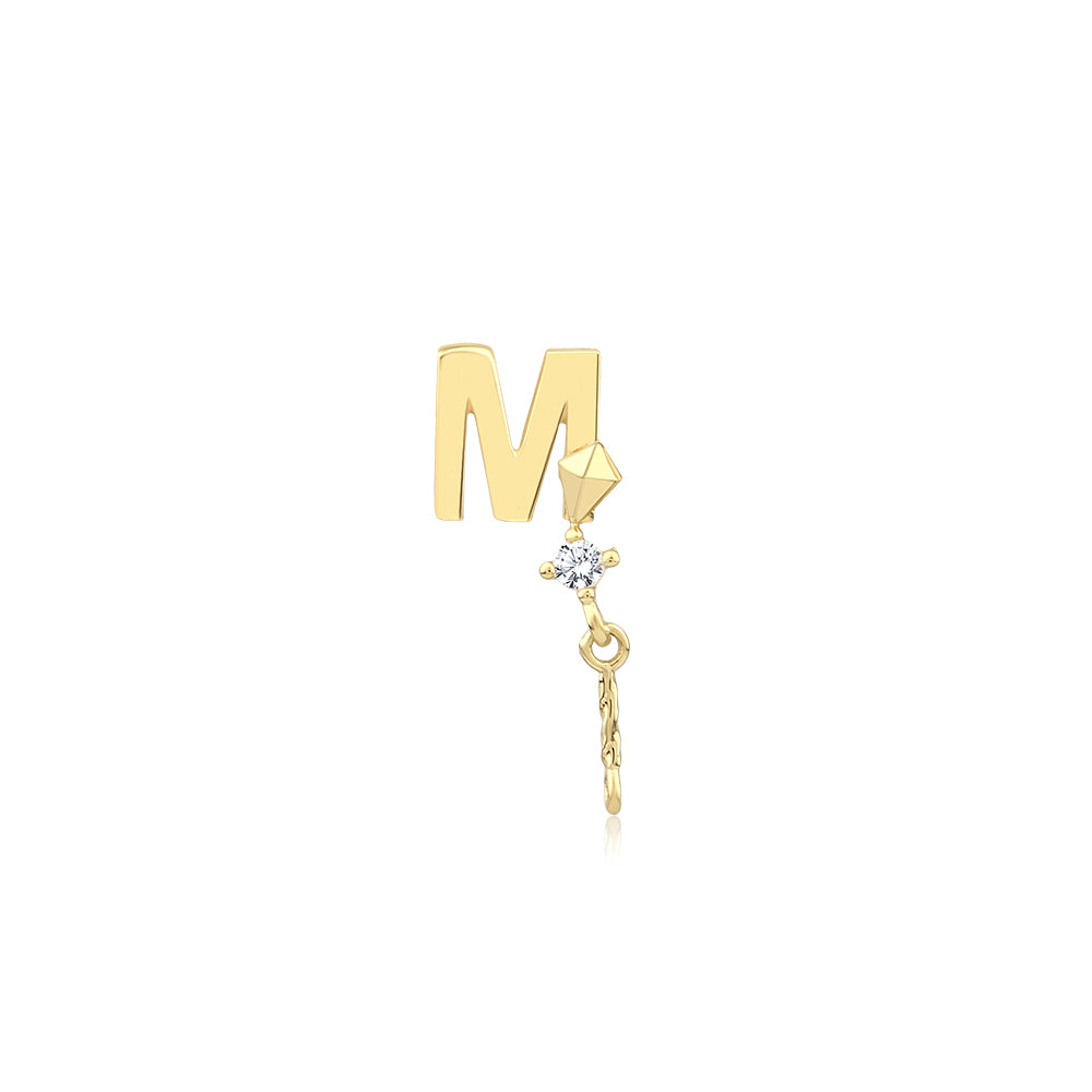 14K Gold Harf Tragus Piercing