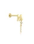 14K Gold Harf Tragus Piercing
