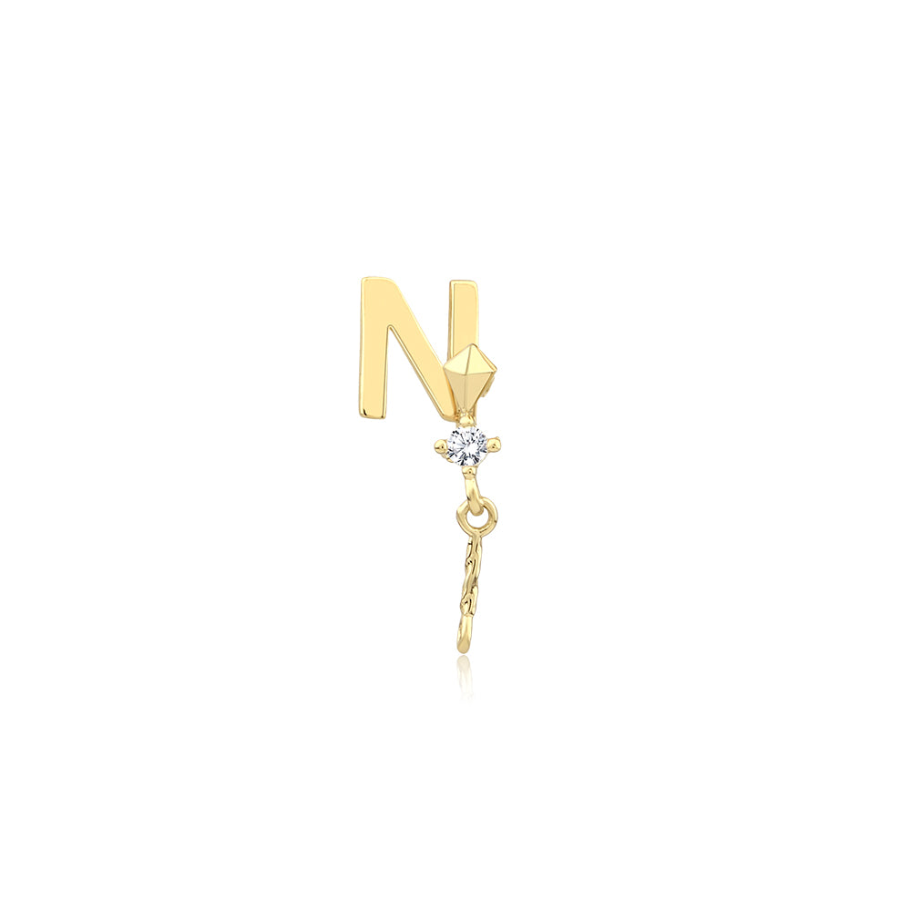 14K Gold Harf Tragus Piercing