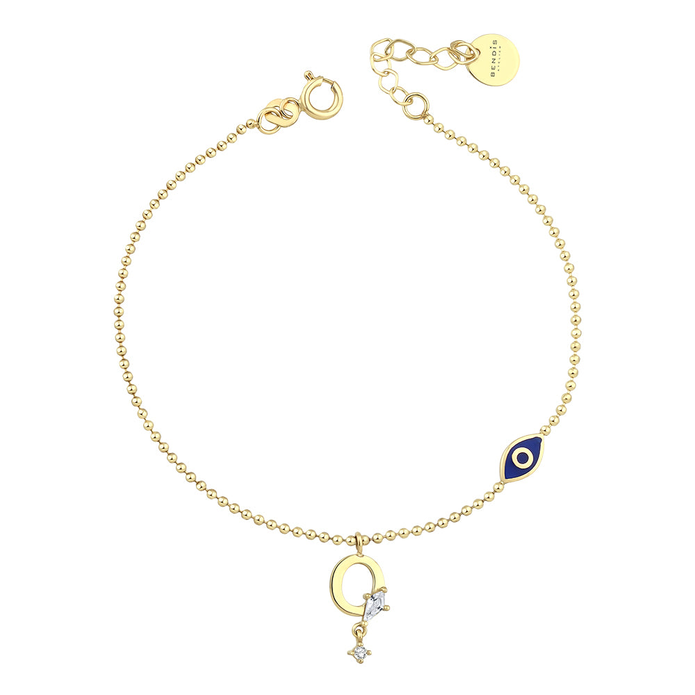 14K Gold Deniz Harf Bileklik