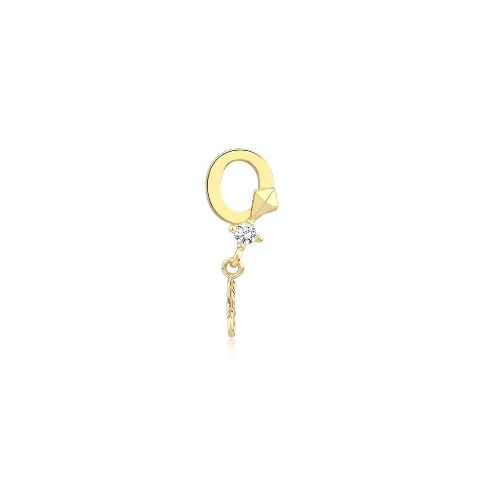 14K Gold Harf Tragus Piercing