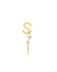 14K Gold Harf Tragus Piercing