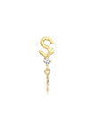 14K Gold Harf Tragus Piercing
