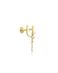 14K Gold Harf Tragus Piercing