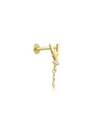 14K Gold Harf Tragus Piercing