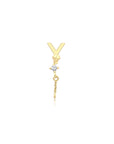 14K Gold Harf Tragus Piercing